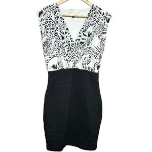 Express Animal‎ Print Sleeveless Bodycon Mini Dress Women's S Black White Party